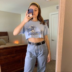 Ocean Wave Cropped Tshirt